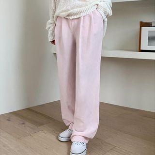 Pastel-color Wide-leg Dress Pants