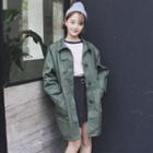 Drawstring Beaded Long Jacket
