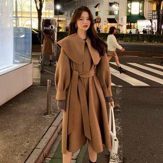 Plain Woolen Cape Coat