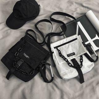 Chain Strap Nylon Crossbody Bag
