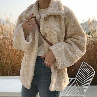Long-sleeve Fleece Single Breasted Cardigan