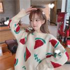 Watermelon Jacquard Sweater