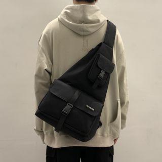 Multi-section Snap Buckle Crossbody Bag
