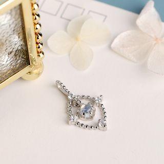 Retro Moonstone Dangle Earring 1 Pc - Pendant - Silver - One Size