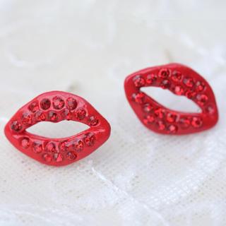 Shining Red Lips Earrings