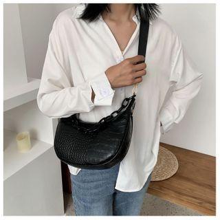 Chain Zip Hobo Bag