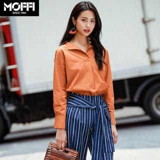 Plain Blouse With Sash