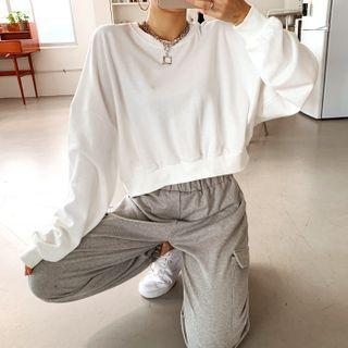 Oversized Cropped Sweatshirt