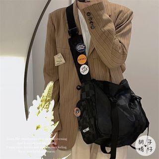 Checkered Panel Messenger Bag