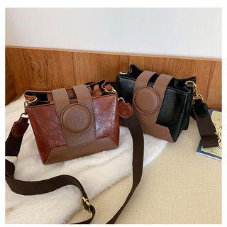 Faux-fur Strap Bucket Bag