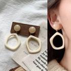 Irregular Acrylic Hoop Dangle Earring 1 Pair - Earring - Milky White - One Size