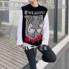 Deer Print Sweater Vest