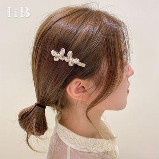 Beaded Butterfly Hair Clip Gold - One Size