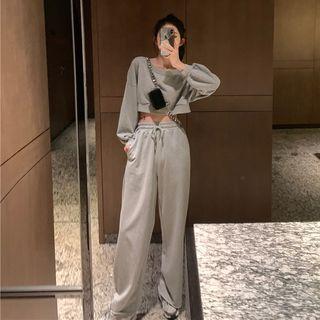 Crop Pullover / Wide Leg Pants