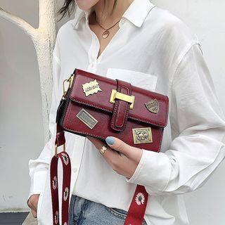 Metal Accent Chain Crossbody Bag