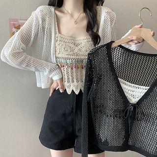 Crochet Lace Camisole Top / Cardigan