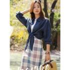 Tie-waist Loose-fit Linen Shirt