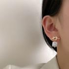 Knot Alloy Square Freshwater Pearl Dangle Earring