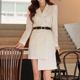 Long-sleeve Asymmetric Coat Dress