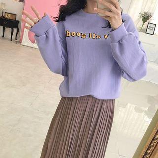 Lettered Colored Pullover