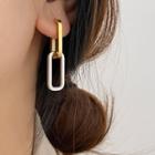 Hoop Drop Earring 1 Pair - Gold & Silver - One Size