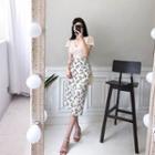 Set: Bell-sleeve Top + Floral Print Skirt