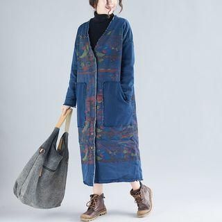 Printed Single-breasted Coat