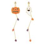 Halloween Non-matching Alloy Pumpkin & Ghost Dangle Earring