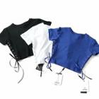 Lace-up Side Short-sleeve Cropped Top