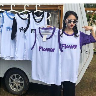 Sleeveless Letter T-shirt / Short-sleeve T-shirt