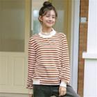Striped Pullover Khaki - One Size