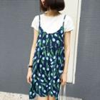 Set: Strappy Floral Dress + Short-sleeve T-shirt