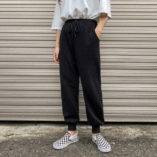 Plain Jogger Pants Black - One Size