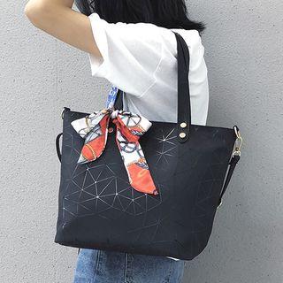 Faux Leather Knot Tote Bag