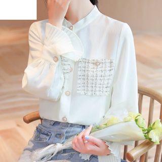 Tweed Chiffon Blouse