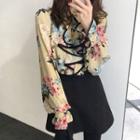 Floral Print Shirt Yellow - One Size