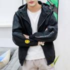 Set Of 2: Smiley Face Embroidered Hooded Jacket