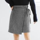 Asymmetric Flap Pencil Skirt