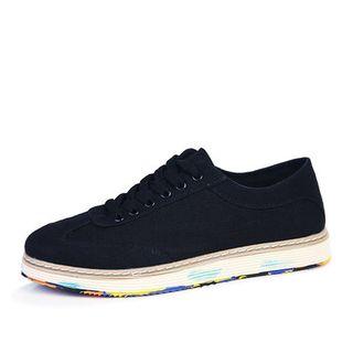 Painted Sole Canvas Sneakers