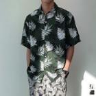 Foliage-patterned Hawaiian Shirt