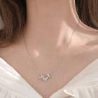 Butterfly Necklace 925 Silver - Butterfly - Silver - One Size