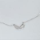 Wings Rhinestone Pendant Sterling Silver Necklace