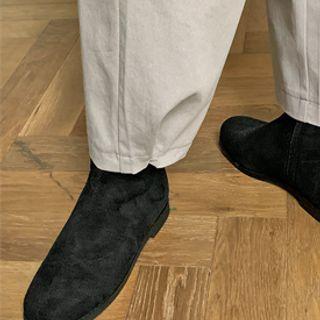 Square-toe Ankle Boots (suedette / Faux-leather)