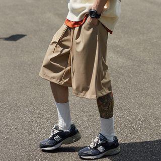Drawstring Wide Leg Dress Shorts
