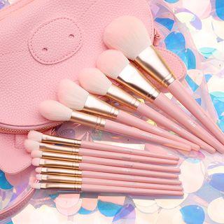 Set Of 12: Makeup Brush Pink - One Size
