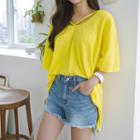 Strappy U-neck Boxy T-shirt