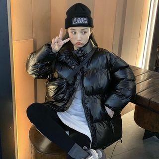 Padded Plain Jacket Black - One Size