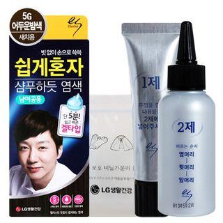 Elastine - Gel Type Self Hair Color For Premature Gray Hair (#5g Dark Brown)