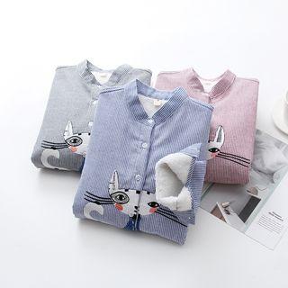 Cat Pinstriped Shirt