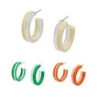 Color Lucite Hoop Earrings